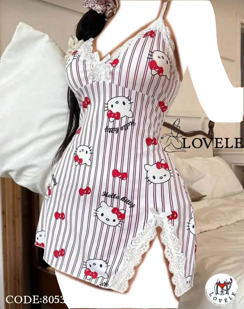 پیراهن زنانه طرح کیتی همراه با شورت