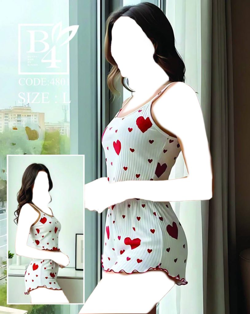 ست تاپ و شورتک نخی کبریتی برند B4 | وارداتی